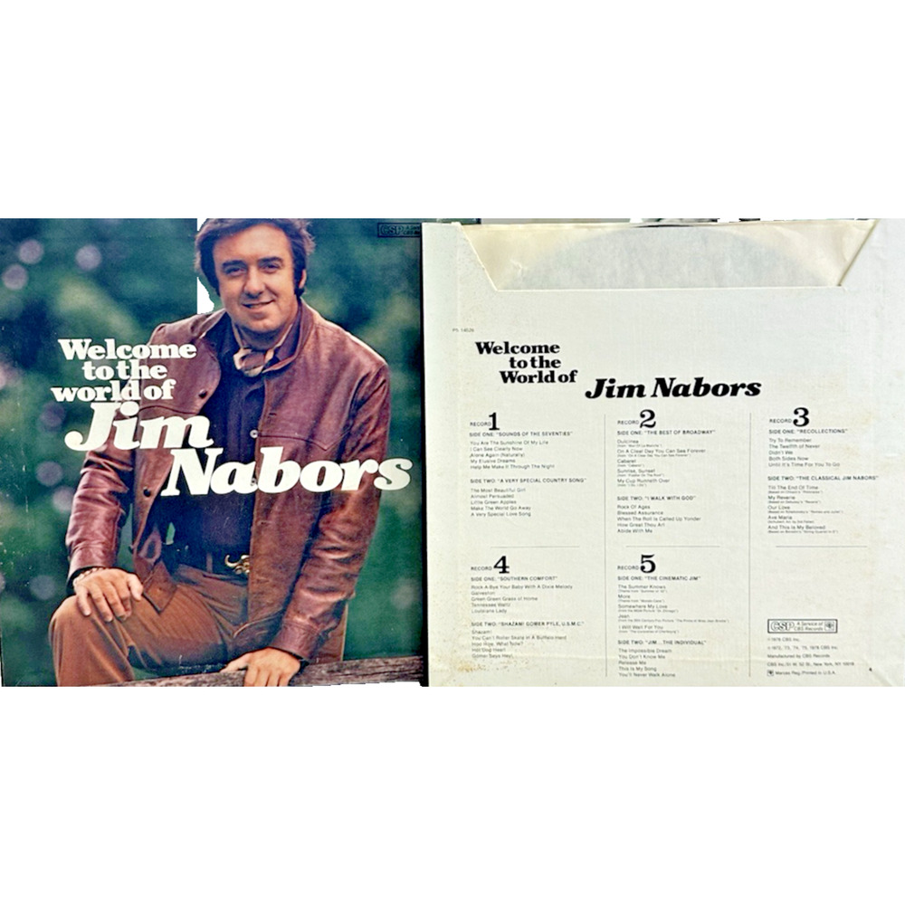 VINTAGE 1978 WELCOME TO THE WORLD OF JIM NABORS COMPILATION VINYL BOX SET CBS